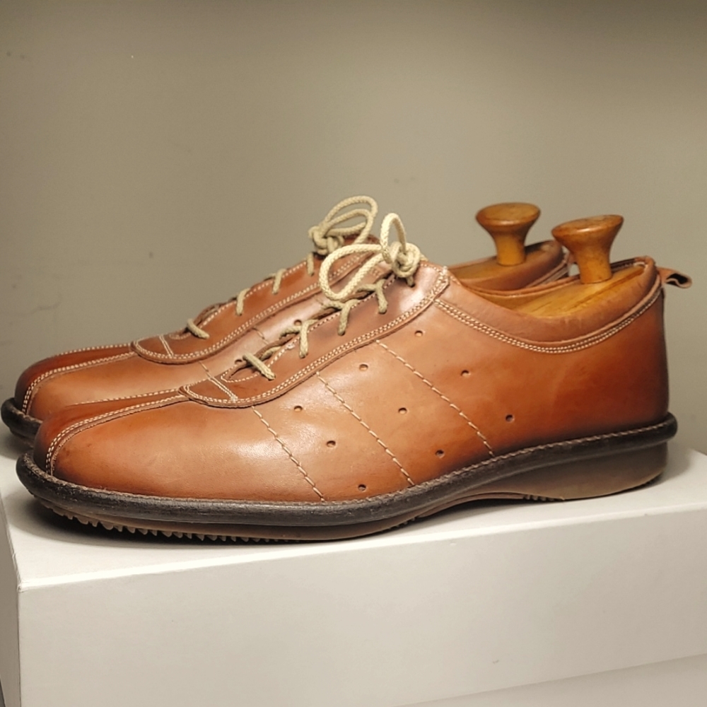 Kenneth Cole made in Italy British tan leather oxfords size 43(US 9.5)